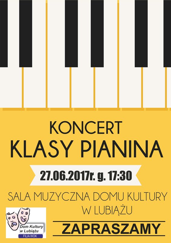 koncert klasy pianina dkl